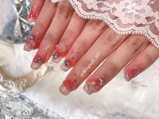 ネイル 23時まで❤︎韓国、 ワンホンネイルのネイルデザイン