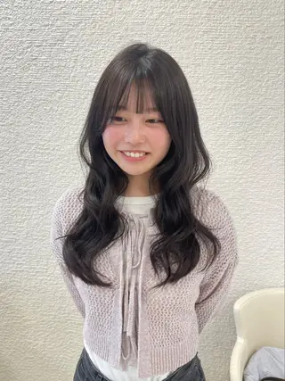 ロング カラー 透明感ベージュ🎀 レイヤー/AOのヘアスタイル