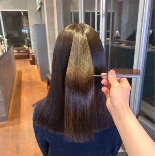 セミロング 透けるカラー 🫧かふうのヘアスタイル