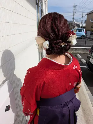 ロング アミオーガニック カラーのヘアスタイル