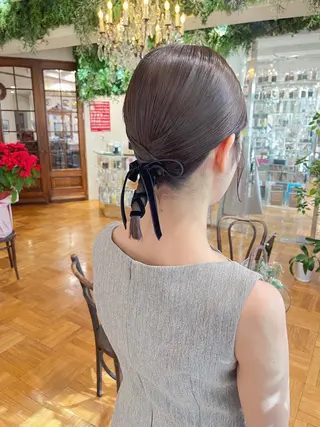 ミディアム ボブ顔周り 韓国遠藤小雪のヘアスタイル