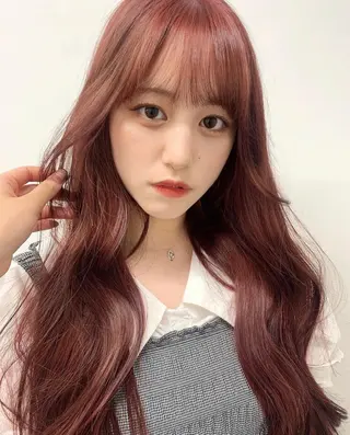 カラー RIKO👼🏻💓 韓国ガーリーのヘアスタイル