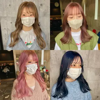 セミロング カラー レイヤーカット匠 イソザキノリユキのヘアスタイル