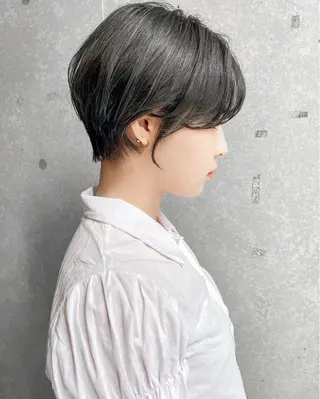 ショート ショート/ボブ/ 白髪ぼかし/しんやのヘアスタイル