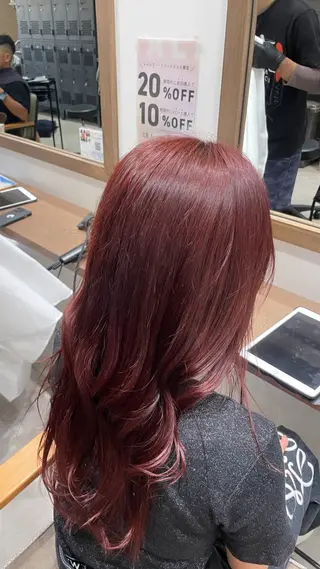 ロング カラー ルナ🫐縮毛矯正 🫐名駅のヘアスタイル