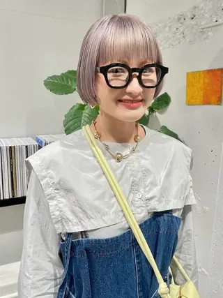 ショート カラー ウルフ/似合わせ レイヤー/RIHOのヘアスタイル