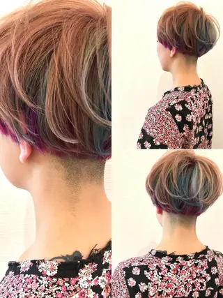 ショート カラー 平川 友希子のヘアスタイル