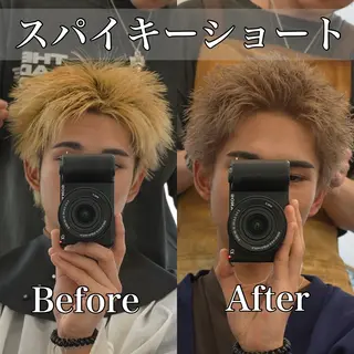 ショート カラー メンズ 江藤 竜広のヘアスタイル