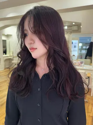 ミディアム カラー カラー特化型美容師 保住のヘアスタイル