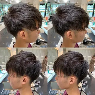 ショート カラー メンズ 赤み消しカラー /透明感カラー 上長のヘアスタイル