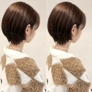ショート ショート/ボブ/ 白髪ぼかし/しんやのヘアスタイル