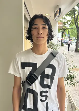 パーマ メンズ 松本 雪愛のヘアスタイル