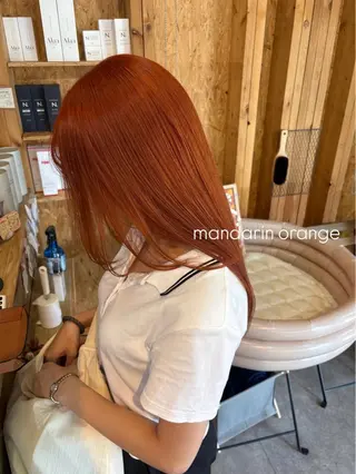 カラー まろみ暖色×ボブ ×chia🕯のヘアスタイル