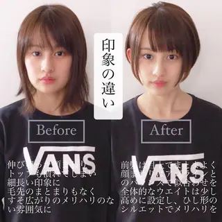 ショート 髪質改善くすみカラー 🍀/石川大輔のヘアスタイル