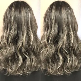 セミロング カラー 井上 一平のヘアスタイル