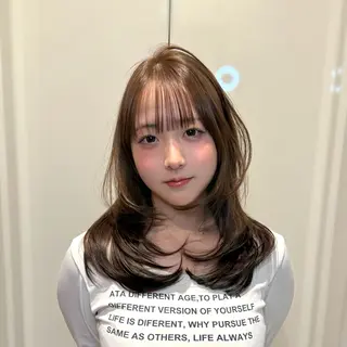 ミディアム カラー ハッシュカット/艶感 カラー/ユウキ✨のヘアスタイル