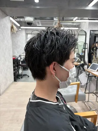 ショート メンズ メンズパーマ特化 🔥韓国ヘア職人🔥のヘアスタイル