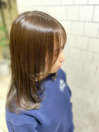 セミロング カラー 萩原 琳之祐のヘアスタイル