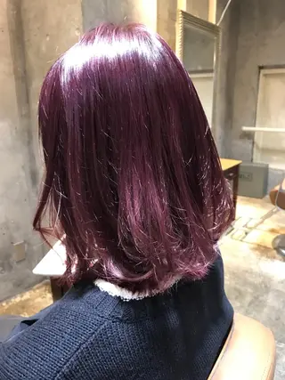 ミディアム カラー サロンドミルク 原宿のヘアスタイル