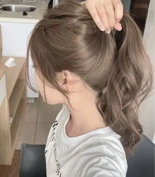 ロング カラー ブリーチなし🌼トレ ンド🌼似合わせのヘアスタイル