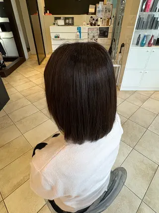 カラー うる艶&縮毛矯正 ⟡.·小林理菜⟡.·のヘアスタイル