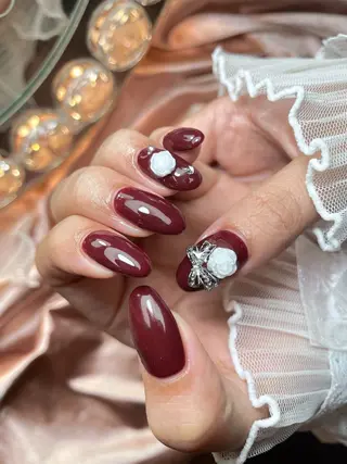 ネイル 23時まで❤︎韓国、 ワンホンネイルのネイルデザイン