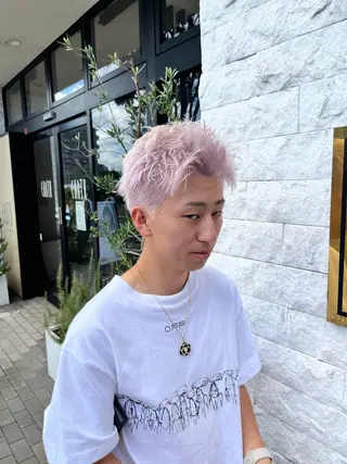 カラー ブリーチ/暖色カラー 宮城陽日のヘアスタイル