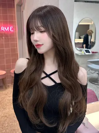 ロング カラー 新宿/韓国風レイヤー エクステ/YUTOのヘアスタイル