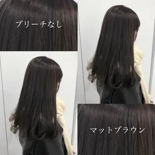 セミロング カラー 🥞ベージュ系カラー 【すずきりほ】🥞のヘアスタイル