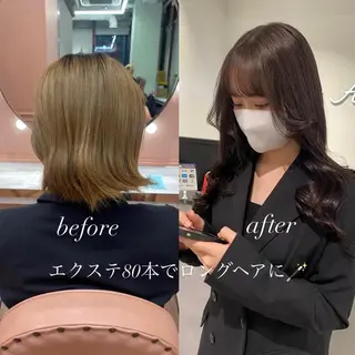 ロング カラー 韓国風モテヘア 🇰🇷aki♡のヘアスタイル