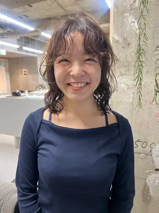 ミディアム カラー yu  /透明感 カラー/caseyのヘアスタイル