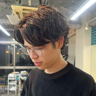 ショート パーマ メンズ 大人メンズヘア メンズパーマSHUNのヘアスタイル