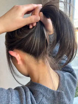 セミロング 髪質改善⚡️カラー 🍀武久 誠🍀のヘアスタイル