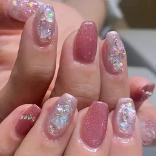 ネイル amuse 手書きニュアンスのネイルデザイン