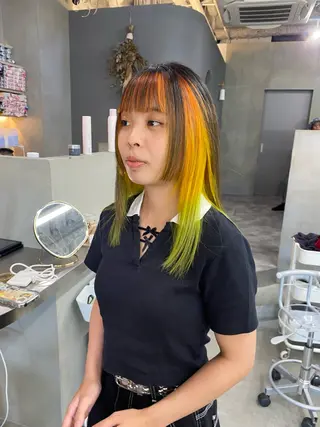 セミロング カラー qulim所属・前橋 姫奈のヘアスタイル