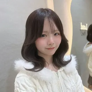 ミディアム ボブ・韓国レイヤー・ くびれボブ・内藤康太のヘアスタイル