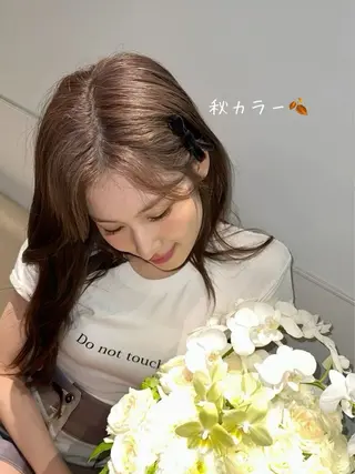 セミロング カラー 山崎/ボブ縮毛矯正 レイヤー髪質改善のヘアスタイル