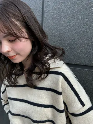 セミロング パーマ ボブ/ミディアム 親しみやすさ/さくらのヘアスタイル