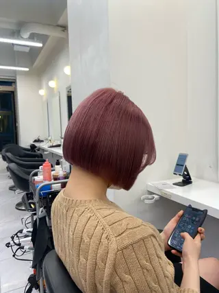 ショート カラー ヘアアレンジ Over hair_ misakiのヘアスタイル