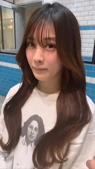 ロング カラー 新宿/韓国レイヤー 髪質改善カラー/角所のヘアスタイル