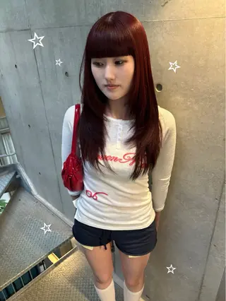 ロング カラー yuuna/ ハッシュカット🎀のヘアスタイル