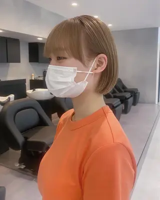 ショート カラー 鈴木/ミルクティー/ ブリーチ/ボブ/のヘアスタイル