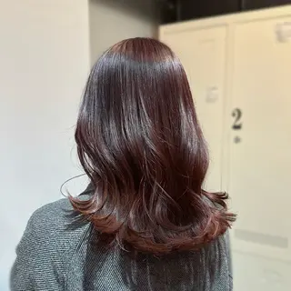 ロング カラー 縮毛矯正+モテカラー 🎀✨MIHOのヘアスタイル