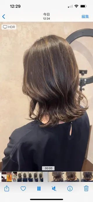 ミディアム カラー CIEL天六店 三上春のヘアスタイル