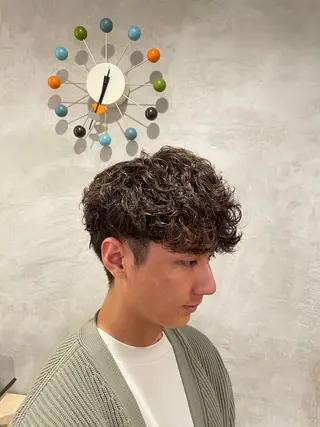 ショート 柏/シャドウパーマ/ ナチュラル/颯寿のヘアスタイル