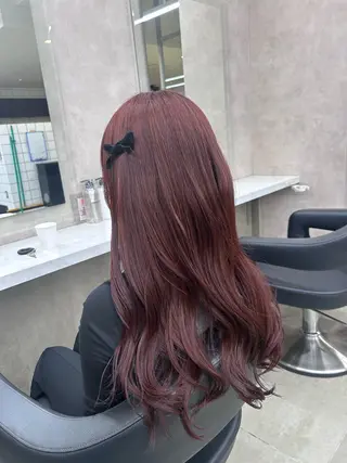 ロング カラー パーマ ヘアアレンジ メンズ キッズ ブリーチなしカラー/ ブラウン/レイヤーのヘアスタイル