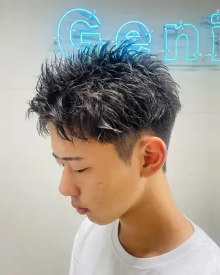ショート メンズ 👑メンズ/パーマ/ 小島桐弥👑のヘアスタイル