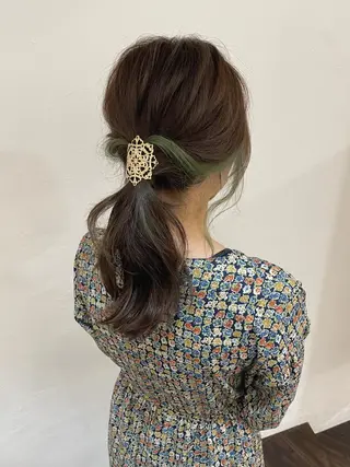 セミロング カラー 冨木 雄斗のヘアスタイル