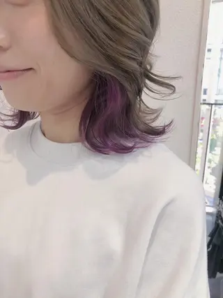 ショート カラー GiseL天神カラー 髪質改善/ブリーチのヘアスタイル