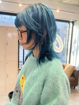 ミディアム 💥ウルフカット デザインあんな💥のヘアスタイル